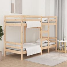 Greatstore Patrová postel 90 x 190 cm masivní borové dřevo