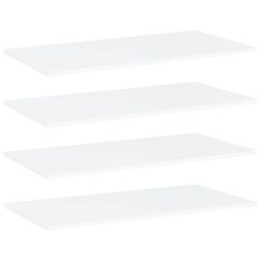 Vidaxl Přídavné police 4 ks bílé 80 x 40 x 1,5 cm dřevotříska
