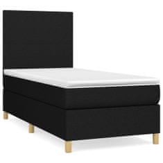 Vidaxl Box spring postel s matrací černá 90x190 cm textil