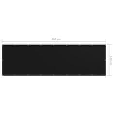 Vidaxl Balkónová zástěna černá 120 x 400 cm oxfordská látka