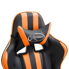 Greatstore Herní židle oranžová umělá kůže