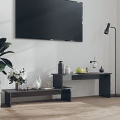 Vidaxl TV stolek šedý s vysokým leskem 180x30x43 cm kompozitní dřevo
