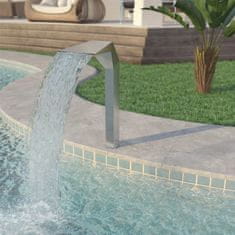 Greatstore Bazénová fontána nerezová ocel 50 x 30 x 90 cm stříbrná
