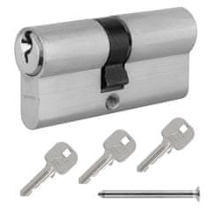 LOB Cylindrická vložka 40/55 NICKEL pro dveřní zámek se 3 klíči