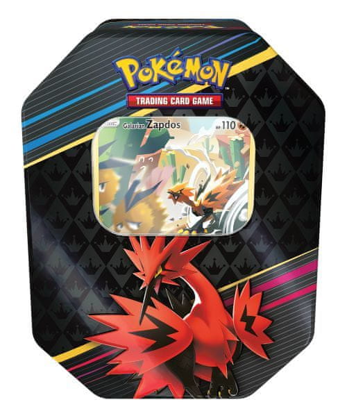Levně Pokémon TCG: SWSH12.5 Crown Zenith - Tin Box Galarian Zapdos