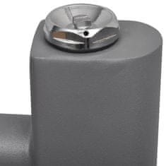 Petromila Šedý žebříkový radiátor na ručníky rovný ústřední topení 600 x 1160 mm