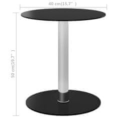 Vidaxl Konferenční stolek černý 40 cm tvrzené sklo