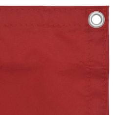 Vidaxl Balkónová zástěna červená 90 x 400 cm oxfordská látka