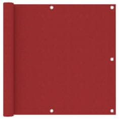 Vidaxl Balkónová zástěna červená 90 x 300 cm oxfordská látka