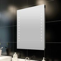 Vidaxl Koupelnové zrcadlo s LED diodami, nástěnné, 60 x 80 cm (D x V)