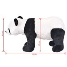 Vidaxl Stojící plyšová hračka, panda, černobílá, XXL