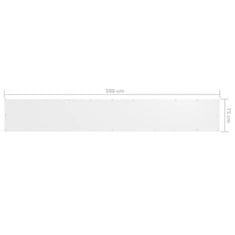 Vidaxl Balkónová zástěna bílá 75 x 500 cm oxfordská látka