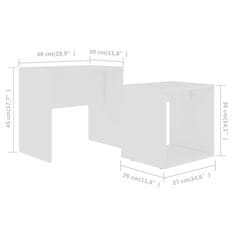 Vidaxl Set konferenčních stolků bílý 48 x 30 x 45 cm dřevotříska