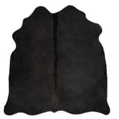 Greatstore Koberec pravá hovězí kůže černý 180 x 220 cm