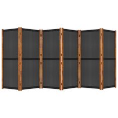 Vidaxl 6dílný paraván černý 420 x 180 cm