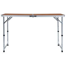 Vidaxl Skládací kempingový stůl hliník 120 x 60 cm