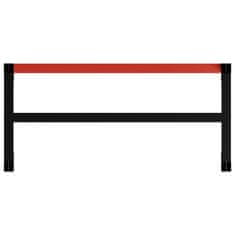 Greatstore Kovový rám pracovního stolu 120 x 57 x 79 cm černá a červená