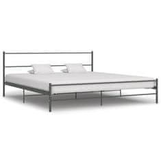 Vidaxl Rám postele šedý kov 180 x 200 cm