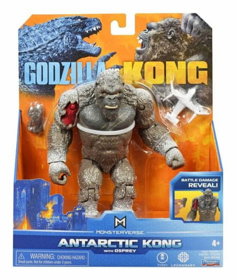PLAYMATES TOYS Godzilla vs King Kong z Antarktidy s Osprey cca 15 cm