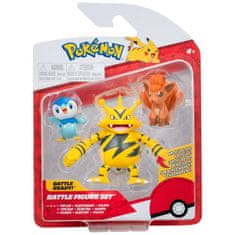 Jazwares Pokémon akční figurky Piplup Electabuzz a Vulpix 8 cm