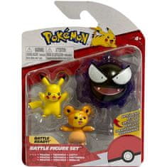 Jazwares Pokémon figurky Pikachu Gastly Teddiursa 5-8 cm