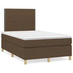 Petromila Box spring postel s matrací tmavě hnědá 120x200 cm textil