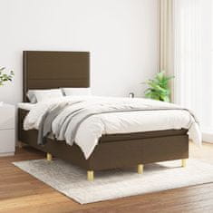 Petromila Box spring postel s matrací tmavě hnědá 120x200 cm textil