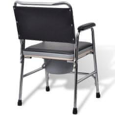 shumee Toaletní židle s nočníkem ocelová, černá