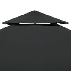 Greatstore Nepromokavá náhradní střecha na altán 310g/m2 tmavě šedá 3x3m