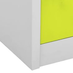 Vidaxl Uzamykatelná skříň světle šedá a zelená 90 x 45 x 92,5 cm ocel