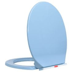 Vidaxl WC sedátko s pomalým sklápěním rychloupínací modré oválné