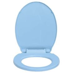 Vidaxl WC sedátko s pomalým sklápěním rychloupínací modré oválné