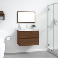 Greatstore 2dílný set koupelnového nábytku hnědý dub kompozitní dřevo