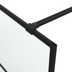 Greatstore Sprchová zástěna walk-in černá 115 x 195 cm mléčné ESG sklo