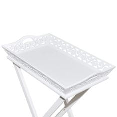 Vidaxl Bílý stolek s podnosem na květináče