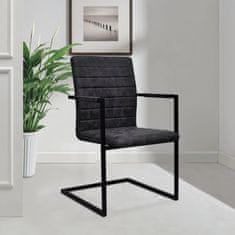 Vidaxl Konzolové jídelní židle 6 ks černé umělá kůže