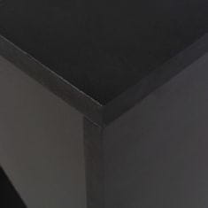 Greatstore Barový stůl s pohyblivým regálem černý 138 x 39 x 110 cm
