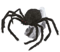 Guirca Chlupatý pavouk na pavučině s efekty 70cm