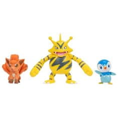 Jazwares Pokémon akční figurky Piplup Electabuzz a Vulpix 8 cm