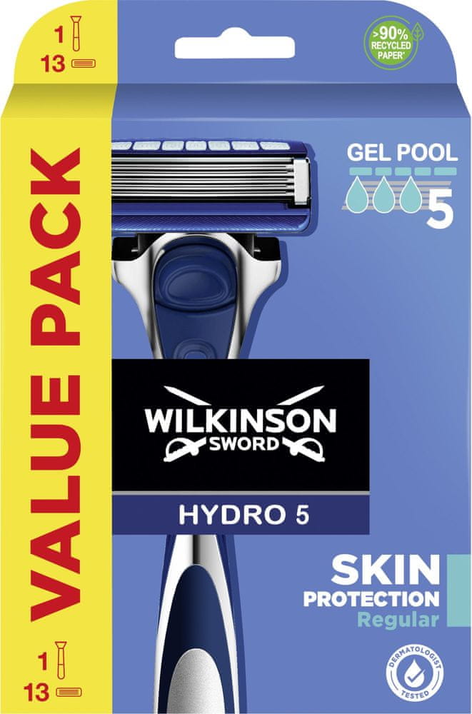 Wilkinson Sword HYDRO 5 Protection XXXL holící strojek + 13 kusů náhradních hlavic