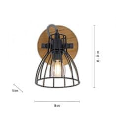 PAUL NEUHAUS LEUCHTEN DIREKT is JUST LIGHT stropní svítidlo přírodní dřevo černá 1 ramenné otočné industriální design LD 15117-18