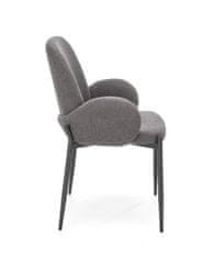Halmar Jídelní židle K477 - šedá / černá