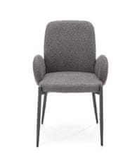 Halmar Jídelní židle K477 - šedá / černá
