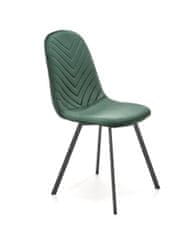 Halmar Jídelní židle K462 - tmavě zelená / černá