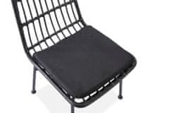 Halmar Zahradní židle K401 - černá / šedá