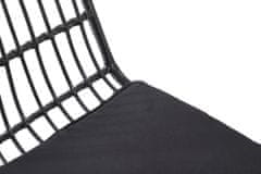 Halmar Zahradní židle K401 - černá / šedá