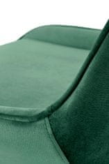 Halmar Dětská židle na kolečkách Rico - tmavě zelená / chromová