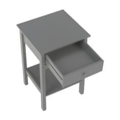 KONDELA Noční stolek se zásuvkou Malise - šedý
