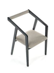 Halmar Jídelní židle Azul - černá / šedá