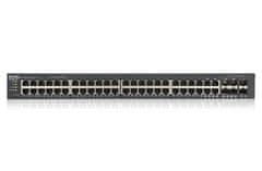 GS1920-48v2, 50 Port Smart Managed Switch 44x Gigabit Copper and 4x Gigabit dual pers., hybrid mode, standalone or